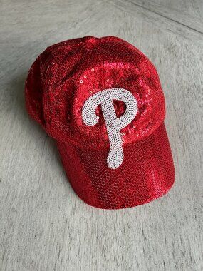 RARE Victoria's Secret PINK x '47 Philadelphia Phillies Red Sequin Baseball Hat